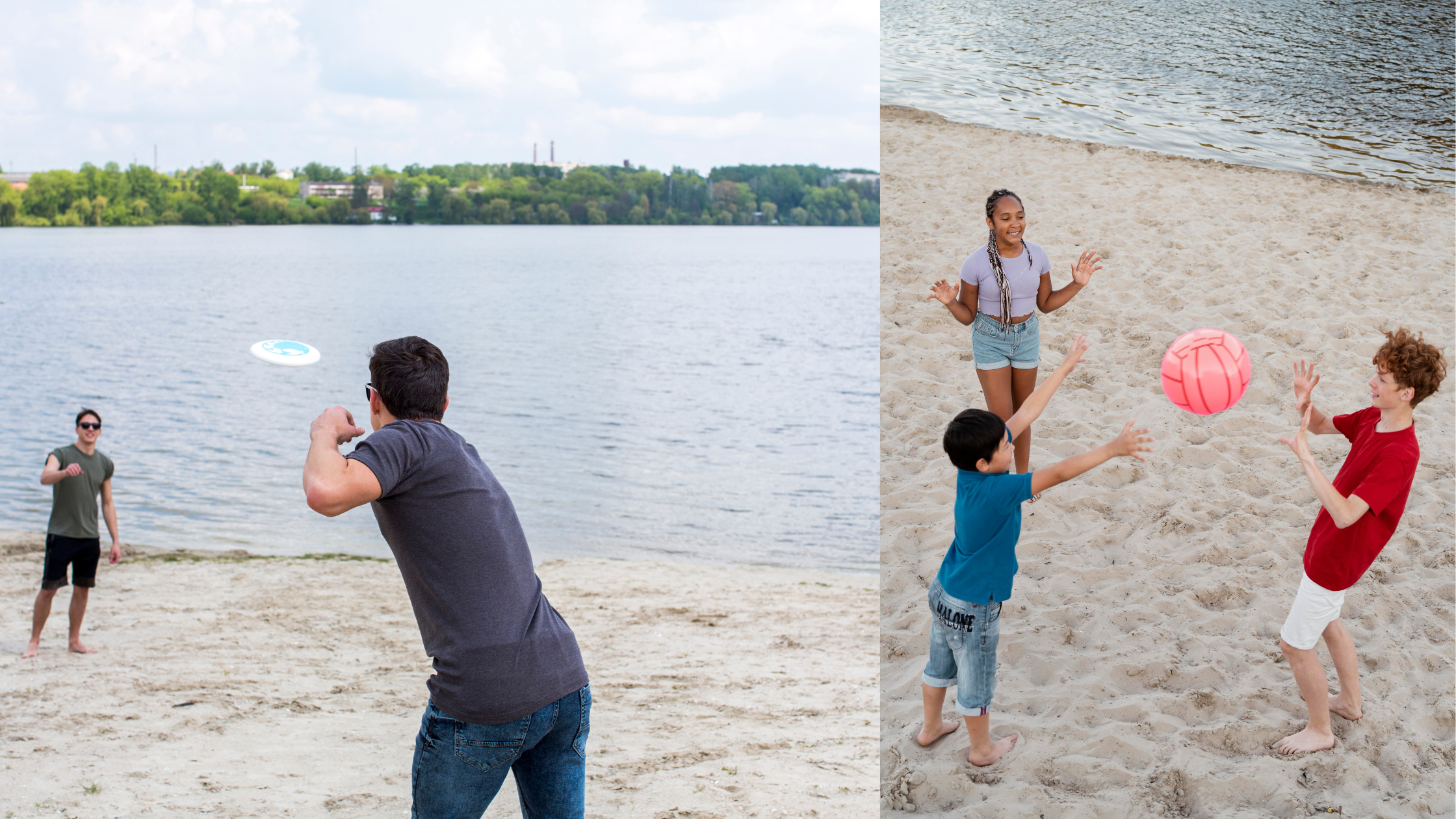 Beach Games and Activities - Beach Ball and Frisbee