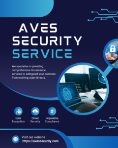 Navy And Blue Modern Cyber Security Service Instagram Post