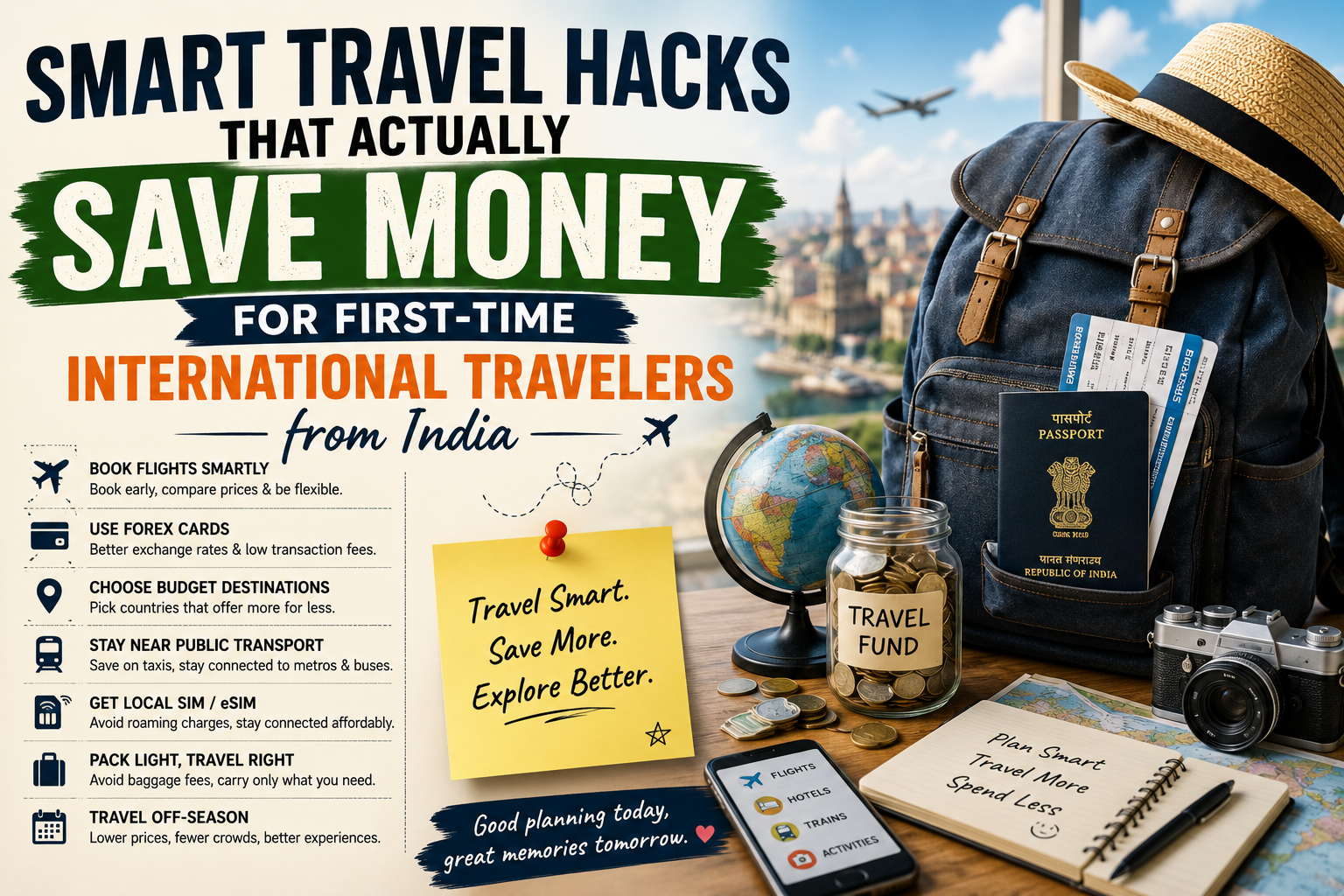 Smart Travel Hacks That Actually Save Money for First-Time International Travelers from India