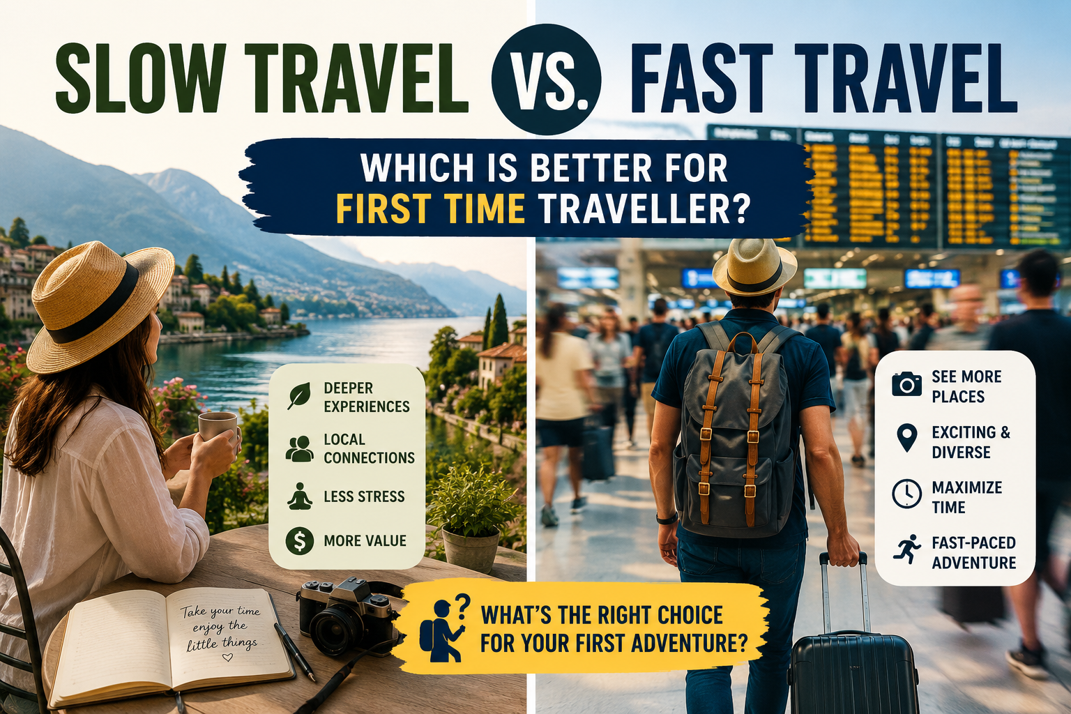 Slow Travel vs. Fast Travel — Which is better for first time traveller