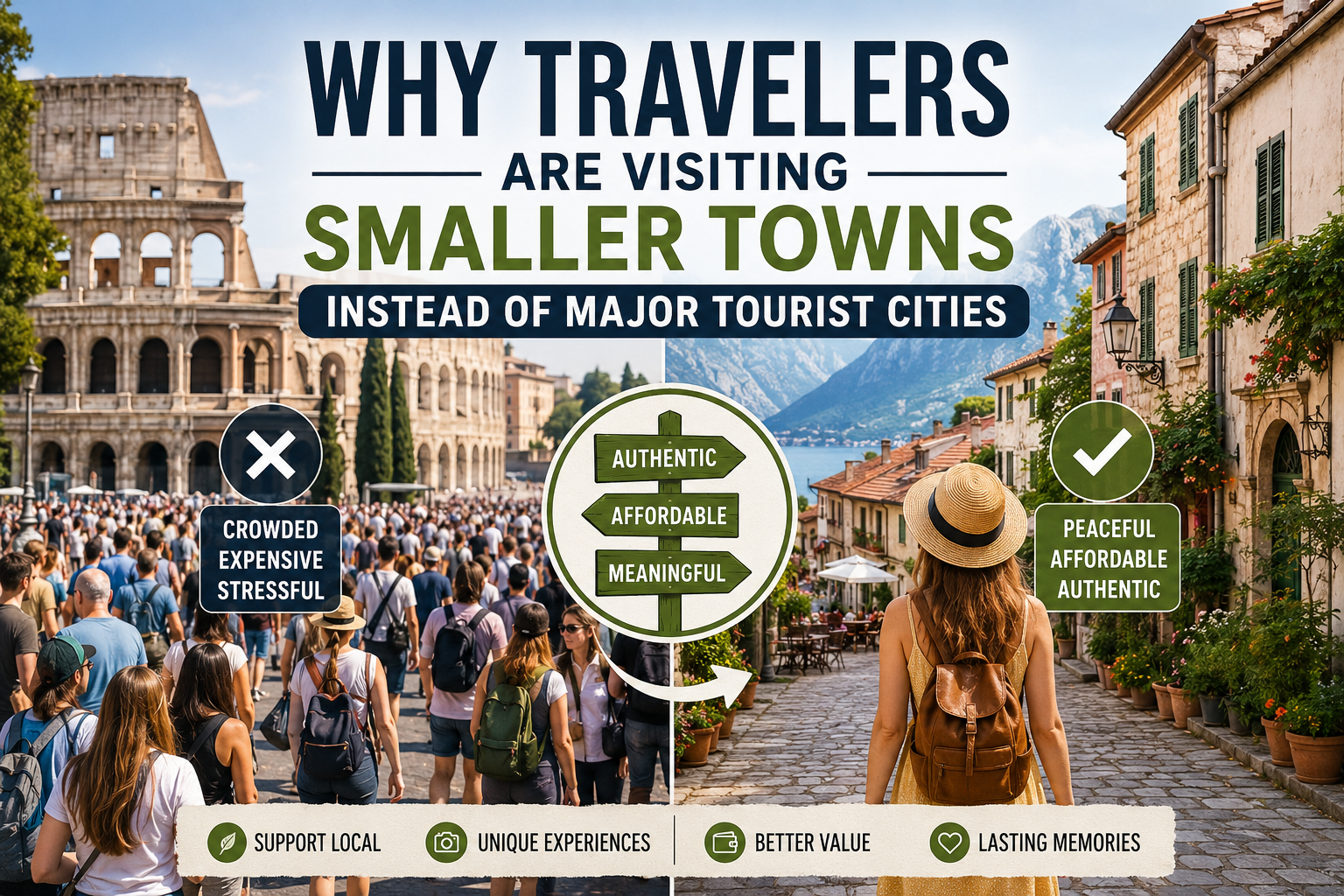 why travelers visiting smaller towns