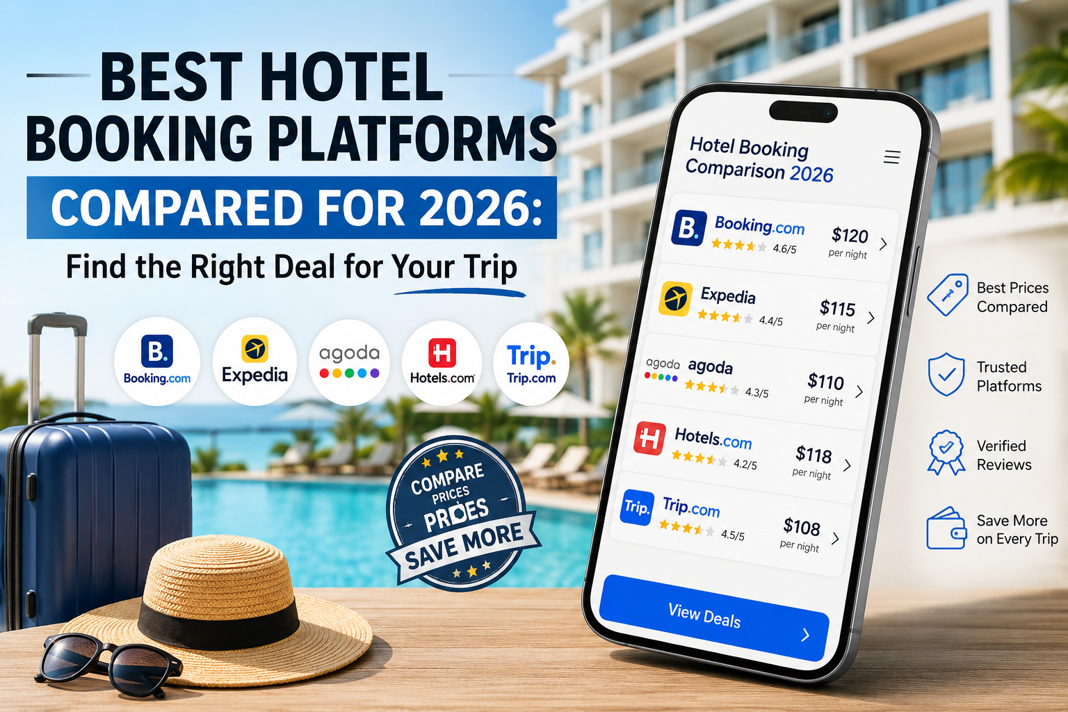 Hotel booking platforms comparison for 2026