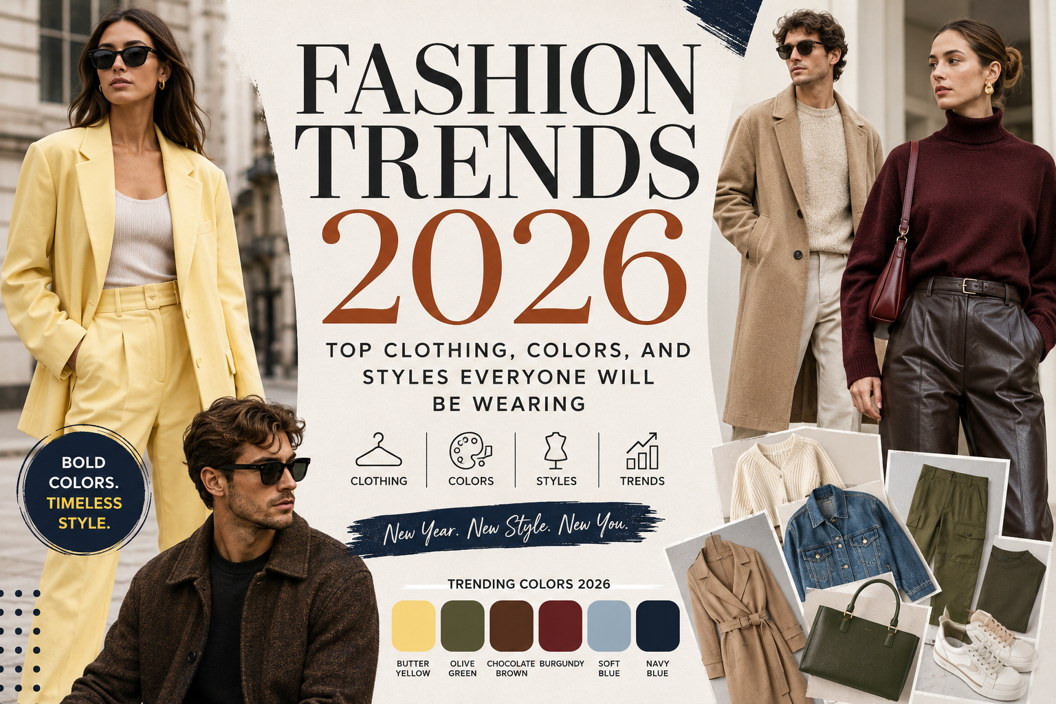 Fashion Trends 2026: Top Clothing, Colors, and Styles Everyone Will Be Wearing