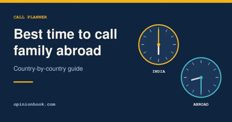 Best time to call family abroad from India