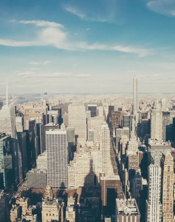 New York City skyline from above